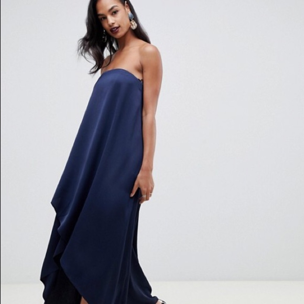 ASOS Satin Bandeau Maxi Dress